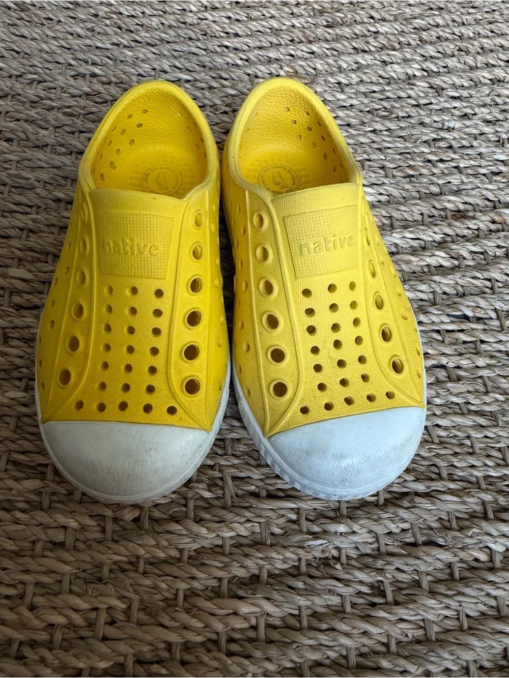 Native Jefferson Slip-On Water Shoes | Yellow | Kids Size 7